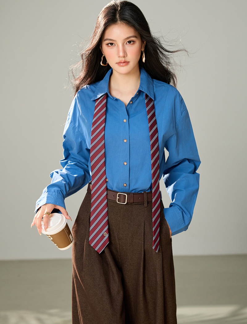Cotton with tie wear retro shirt - Image 3