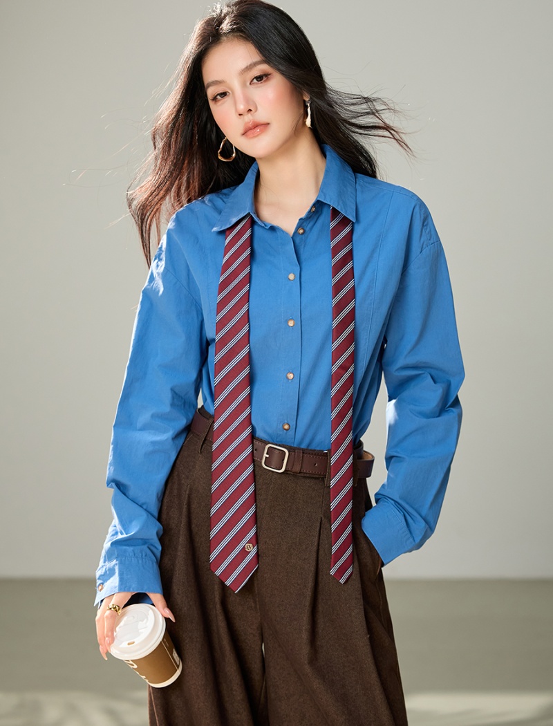 Cotton with tie wear retro shirt - Image 4