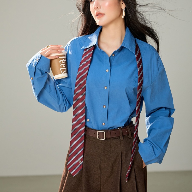 Cotton with tie wear retro shirt - Image 5