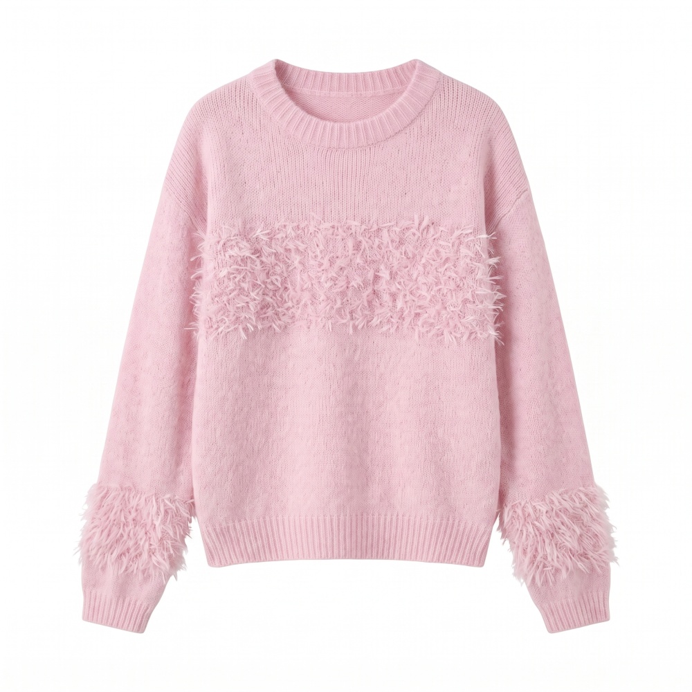 France style commuting all-match pink autumn sweater - Image 6