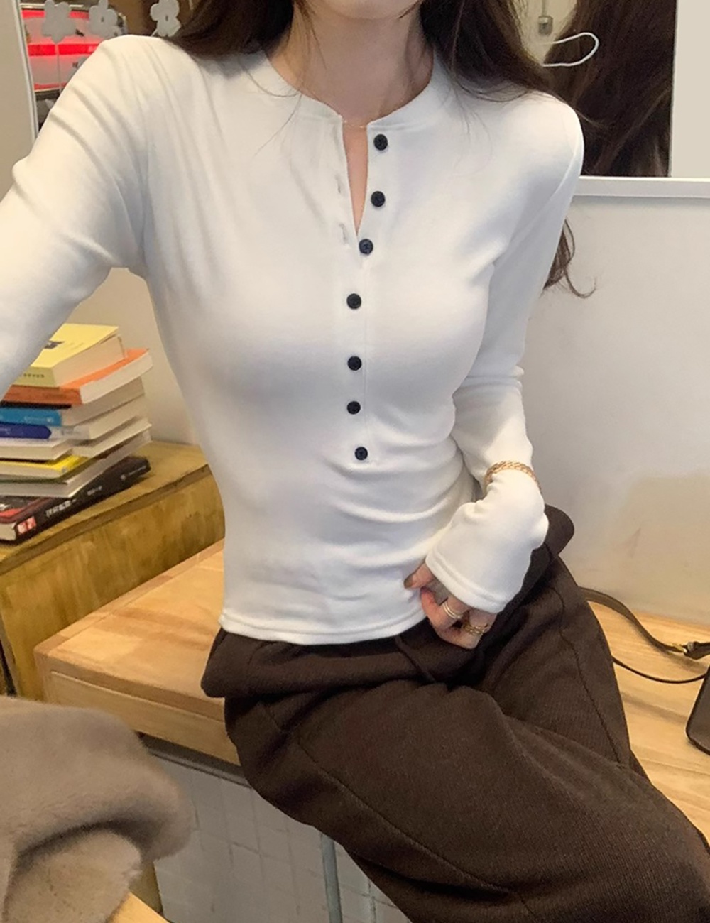 Inside the ride tops bottoming shirt for women - Image 4
