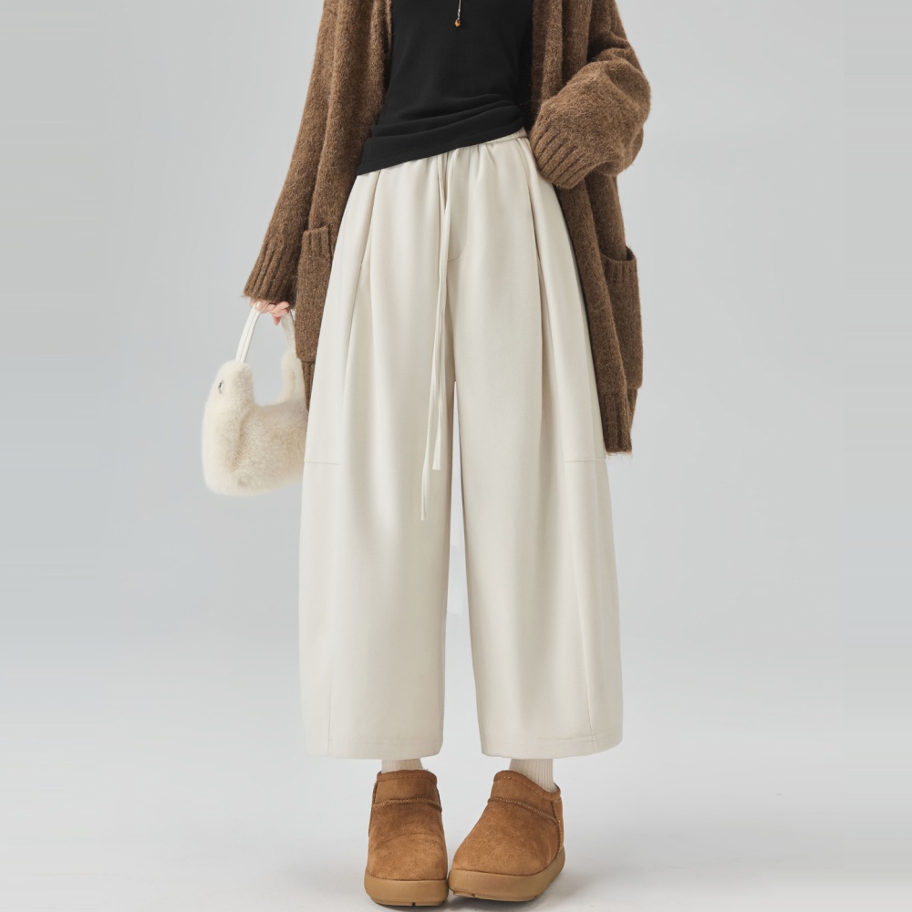 Nine tenths cashmere pants Casual wide leg pants for women - Image 2