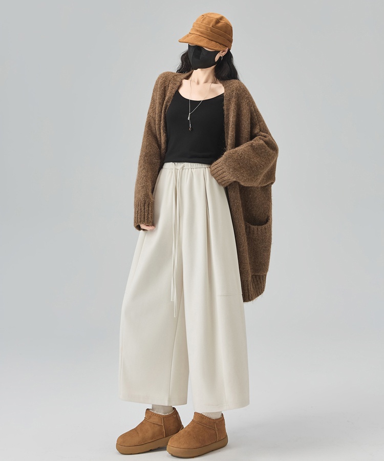 Nine tenths cashmere pants Casual wide leg pants for women - Image 6