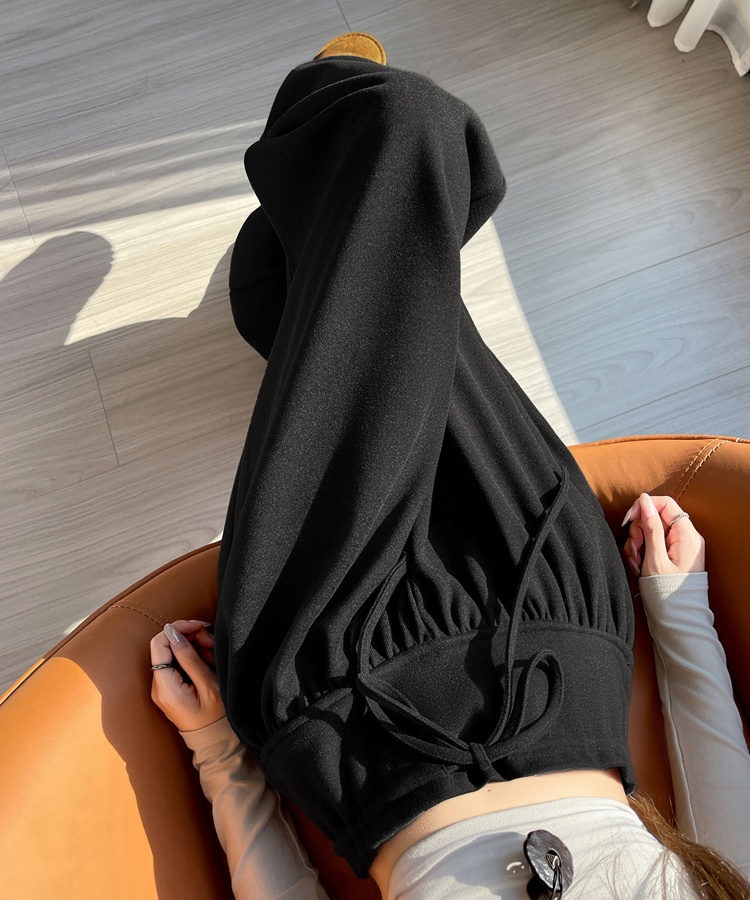 Loose wide leg pants drawstring bloomers for women - Image 5