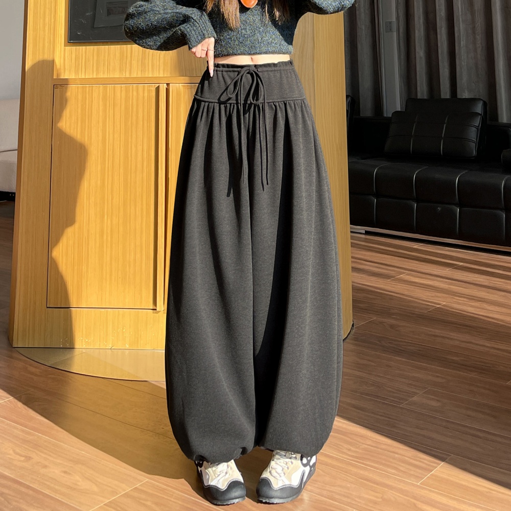 Loose wide leg pants drawstring bloomers for women - Image 6