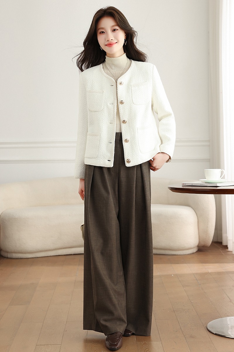 Short coarse flower coat small fellow tops for women - Image 6