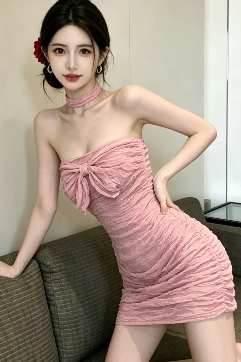 Spicegirl wrapped chest package hip sexy tight dress - Image 4