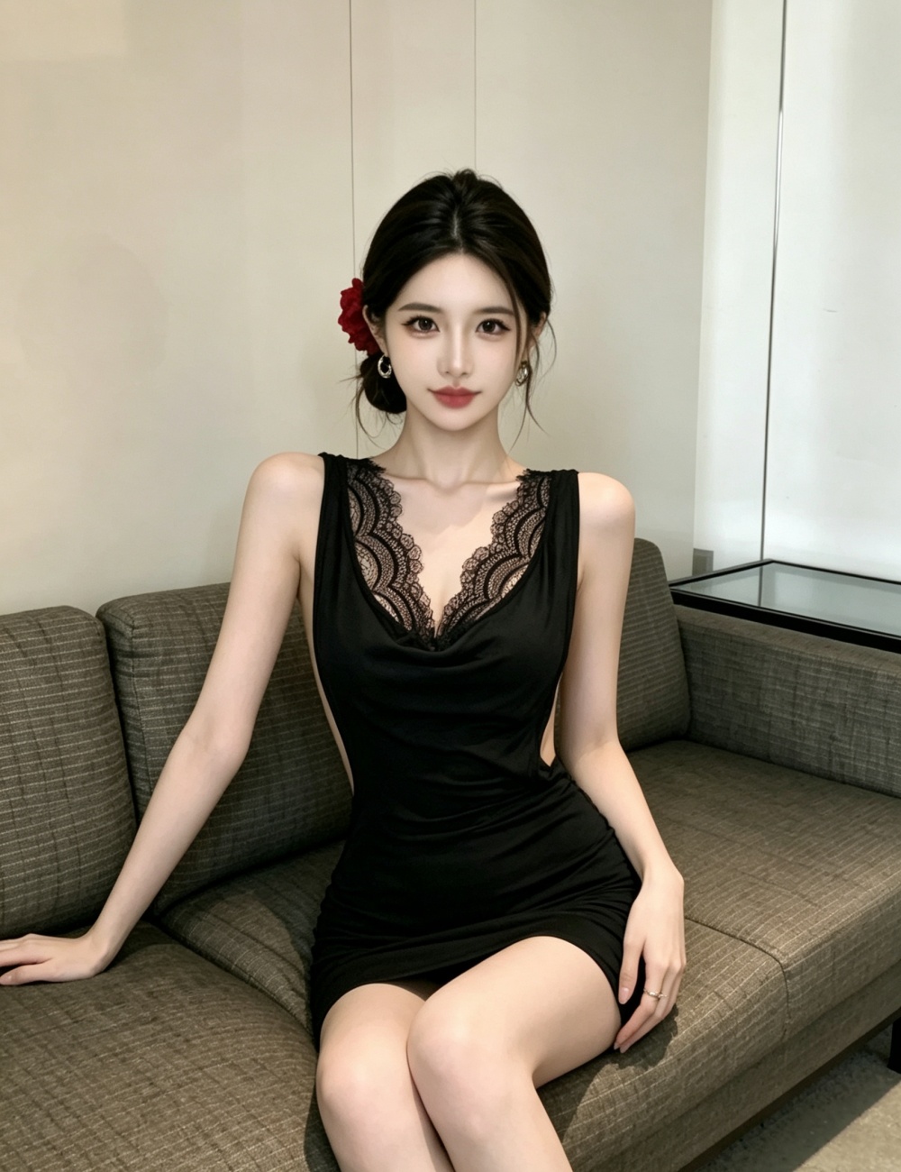Big halter nightclub heap collar package hip dress for women - Image 4