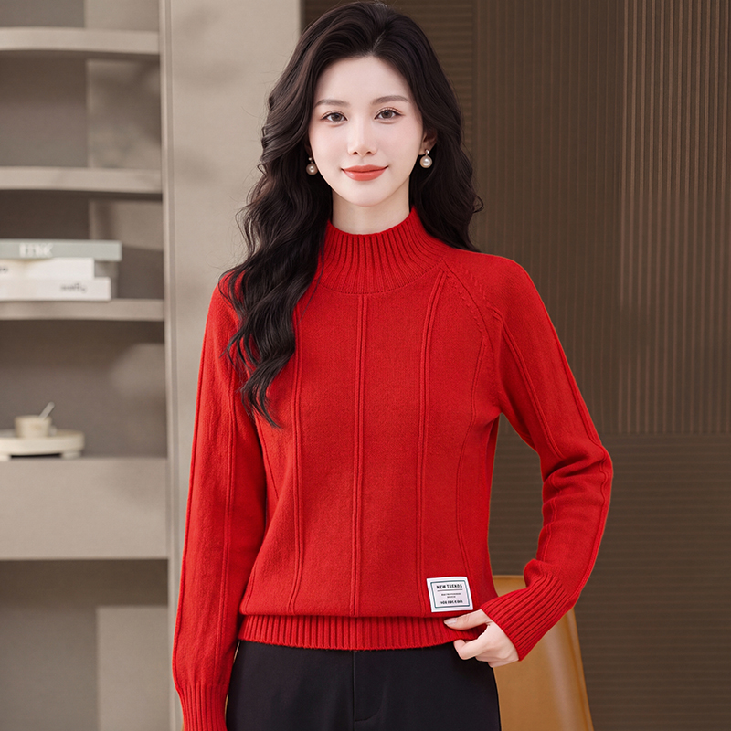 Autumn and winter tops bottoming sweater for women