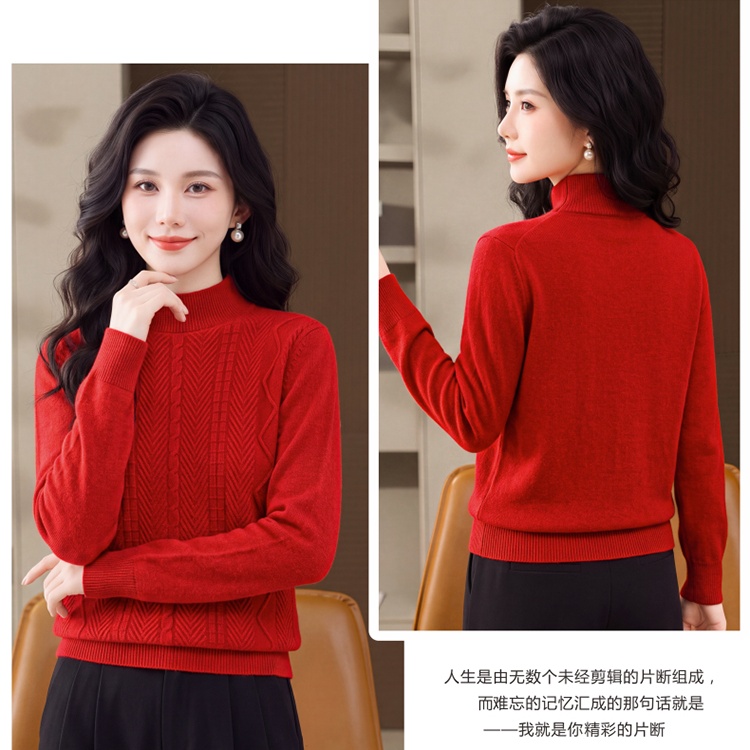 Thick sweater half high collar bottoming shirt - Image 3