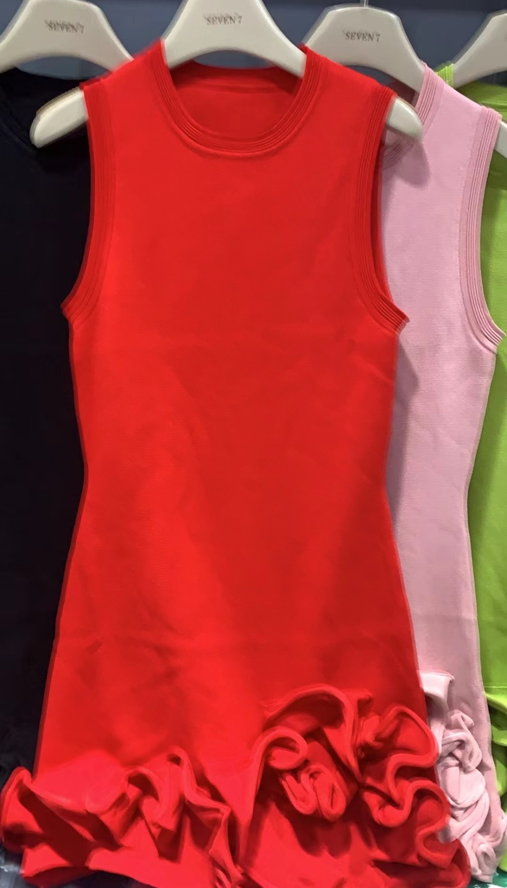 Short fashion slim fold hem France style dress - Image 3