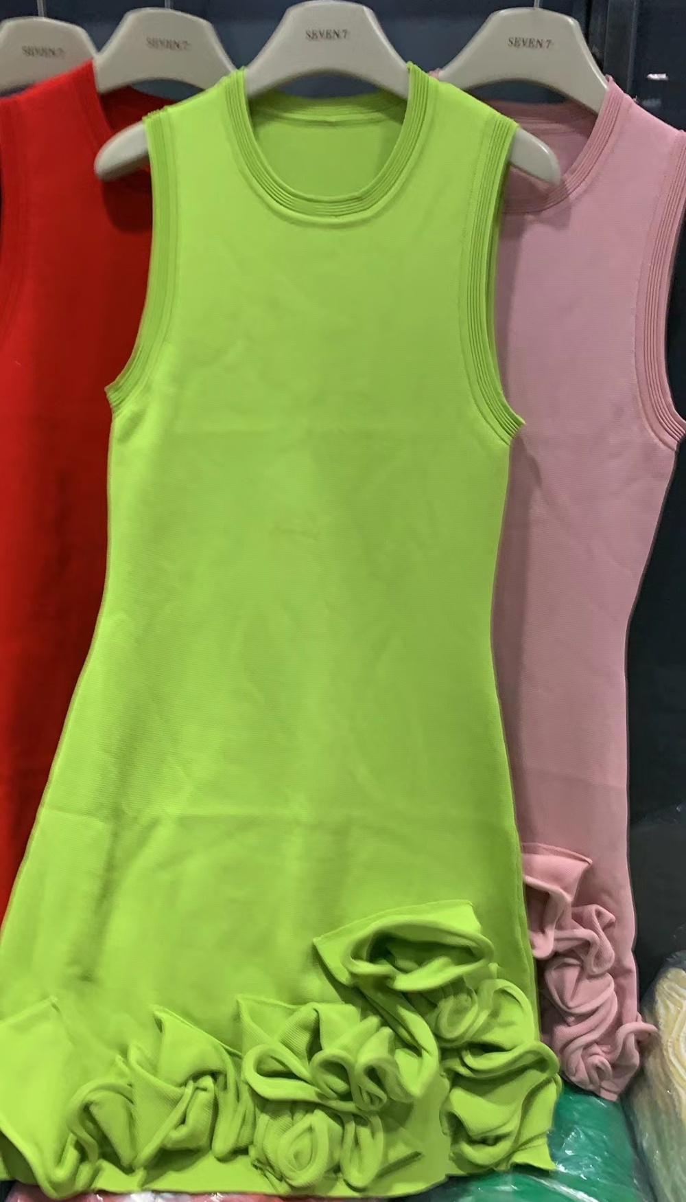 Short fashion slim fold hem France style dress - Image 4