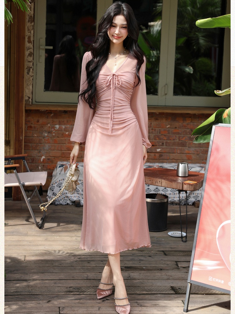 Slim tender long dress autumn dress for women - Image 6