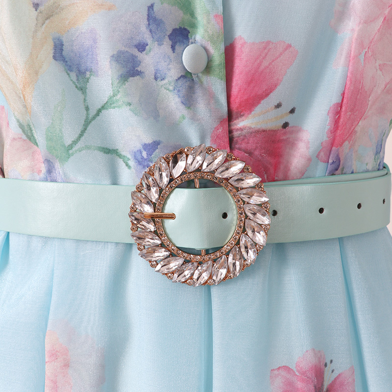 Printing autumn dress court style retro shirt - Image 3
