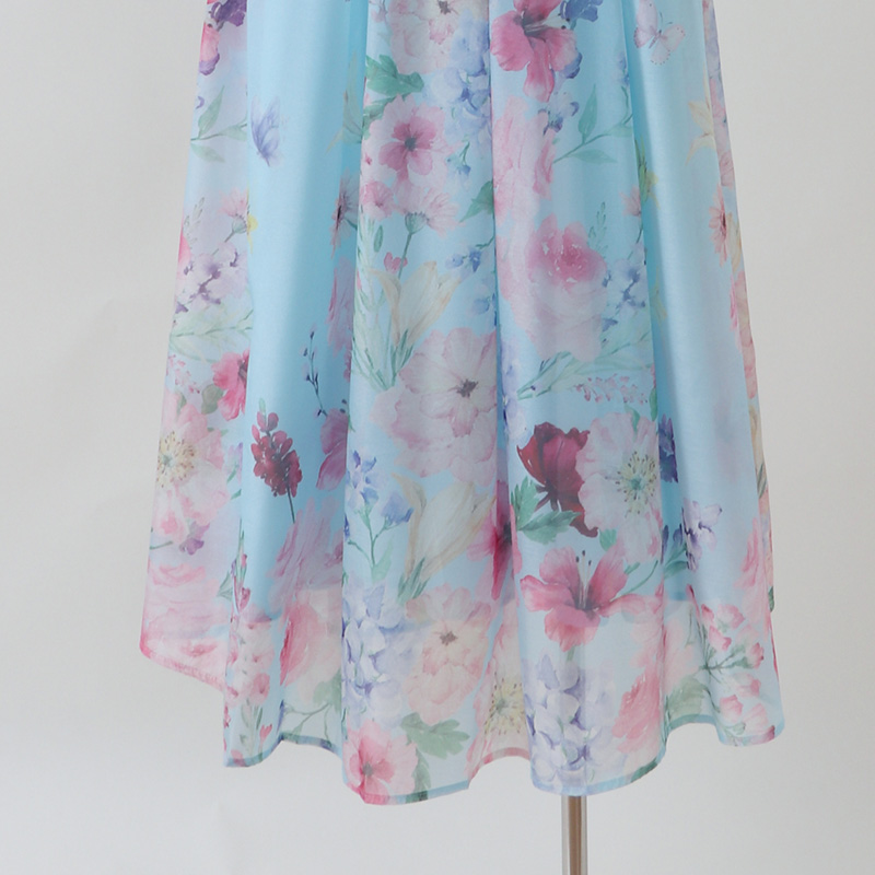 Printing autumn dress court style retro shirt - Image 5