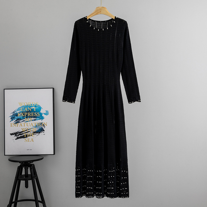 Long sleeve long dress Korean style autumn long dress