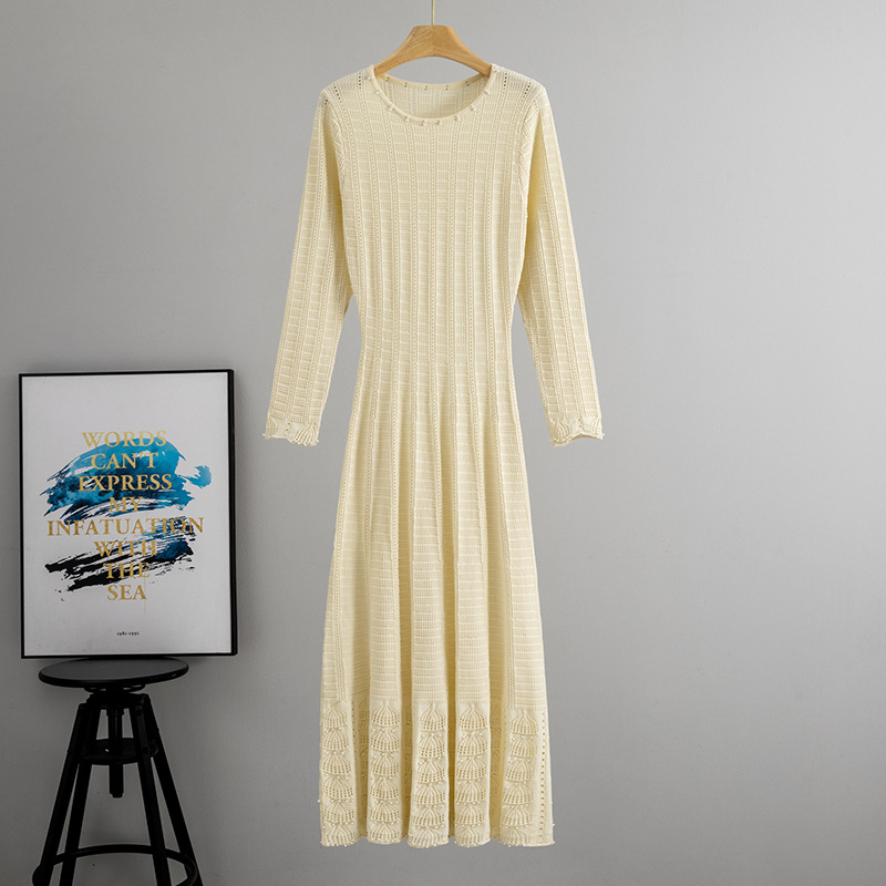 Long sleeve long dress Korean style autumn long dress - Image 3