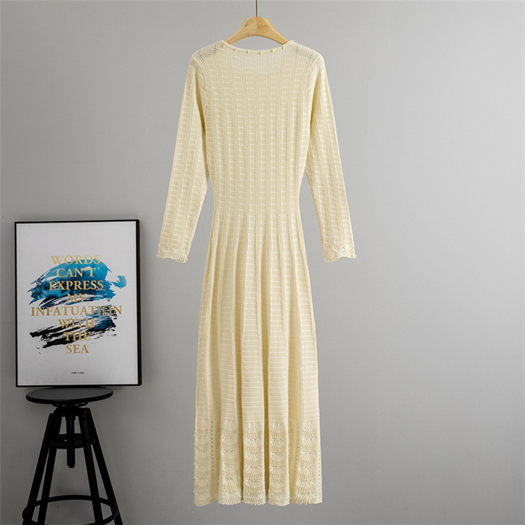 Long sleeve long dress Korean style autumn long dress - Image 4