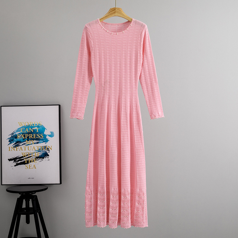 Long sleeve long dress Korean style autumn long dress - Image 5