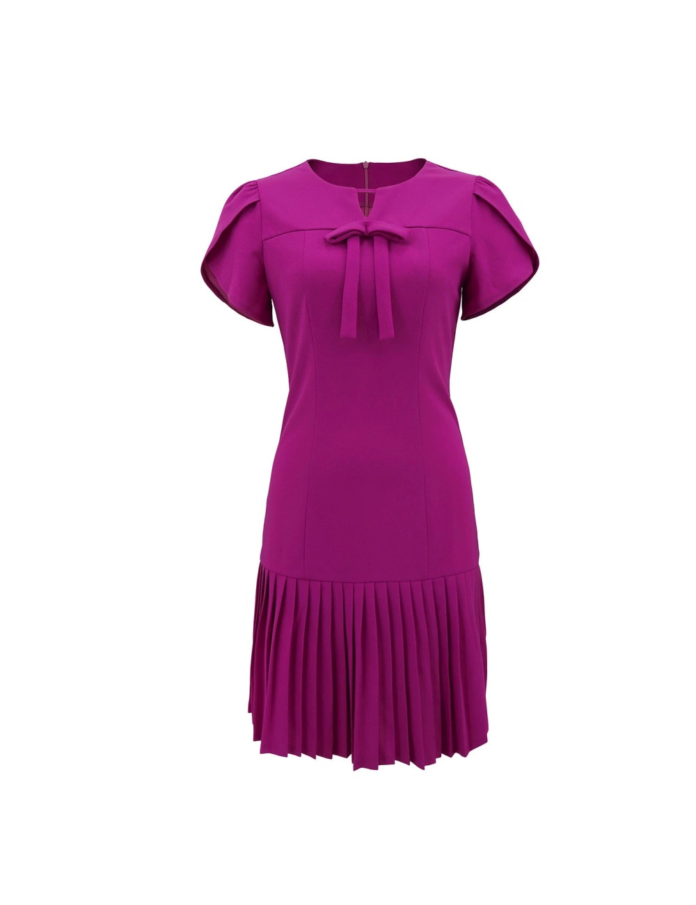 Invisible pleated European style elegant dress for women - Image 5