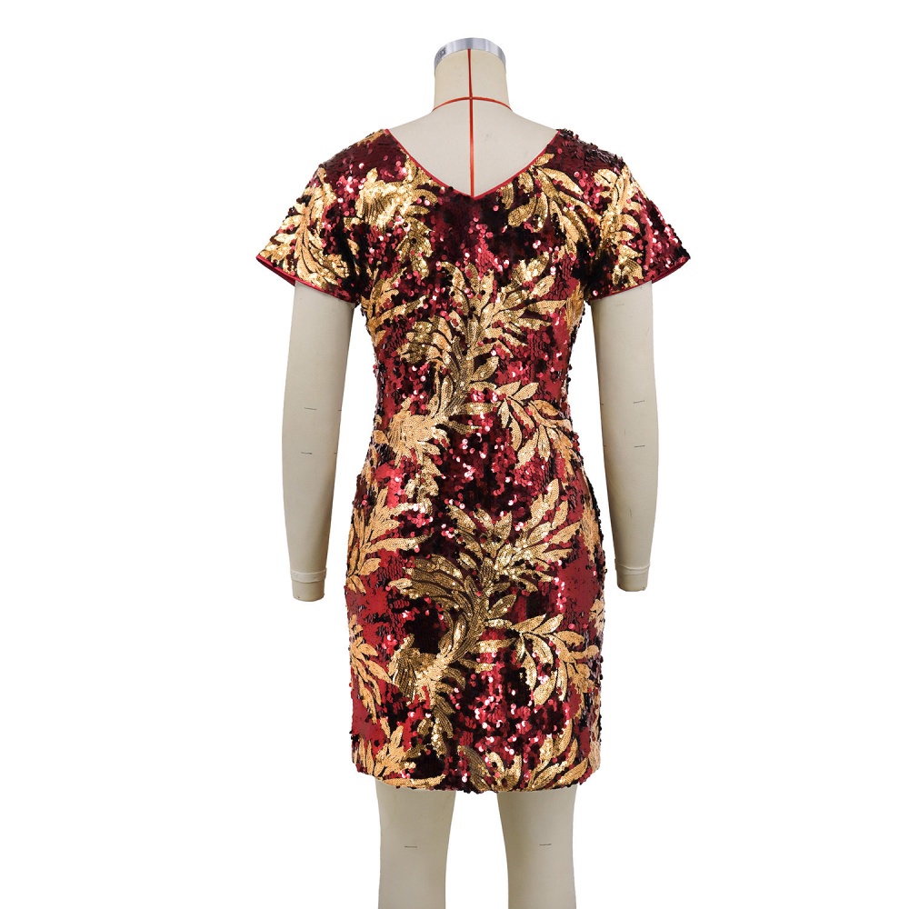 Temperament slim fashion elegant sequins dress for women - Image 6