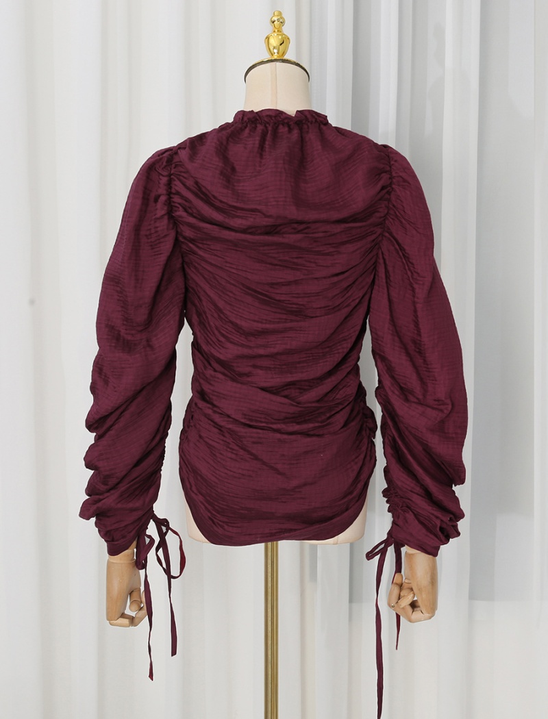 Autumn fashion shirt all-match fold tops for women - Image 6