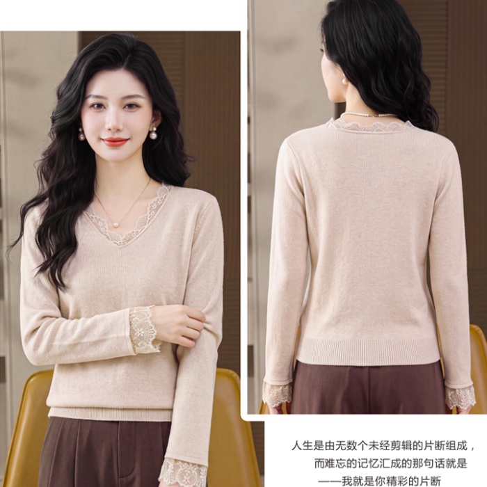 Hollow sweater plus velvet bottoming shirt for women - Image 3