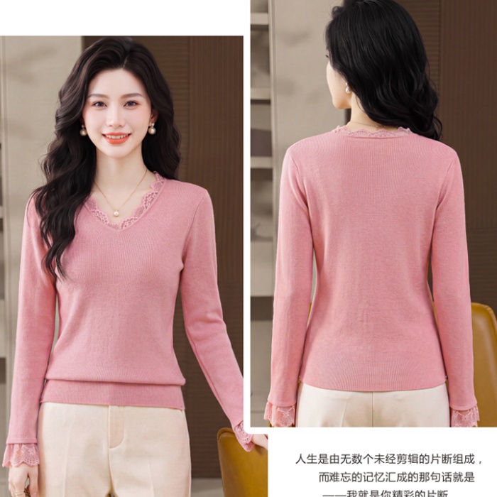 Hollow sweater plus velvet bottoming shirt for women - Image 6