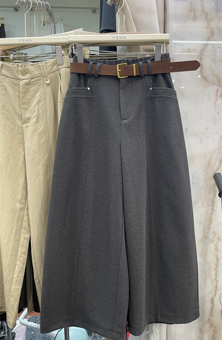 Woolen pants nine tenths casual pants for women - Image 3