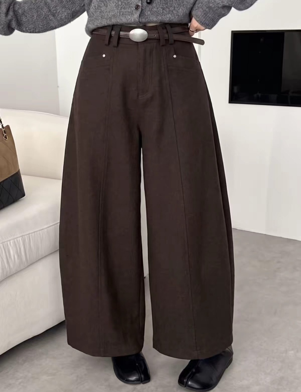 Woolen pants nine tenths casual pants for women - Image 4