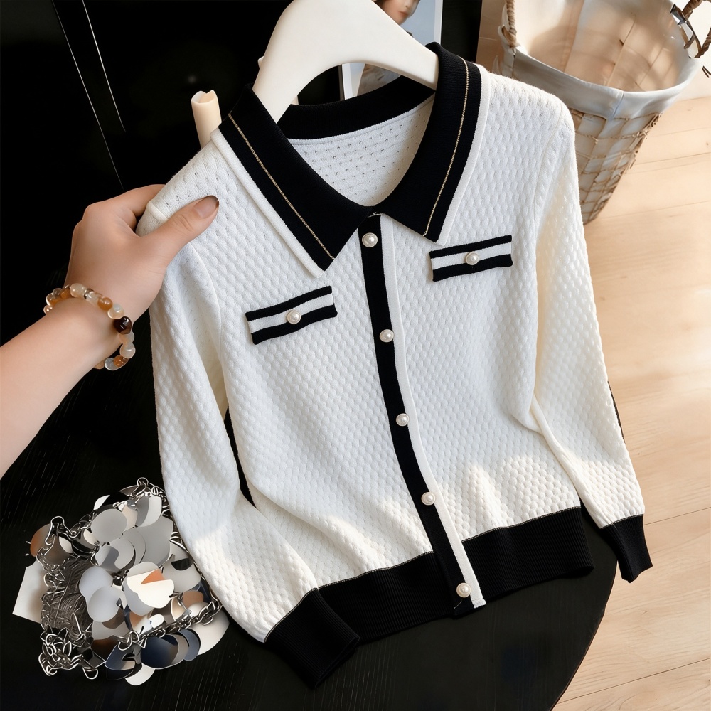 France style unique sweater mixed colors chanelstyle tops