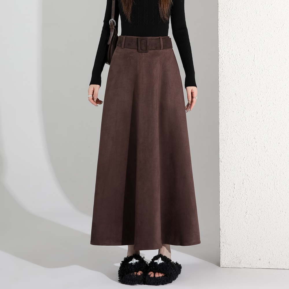 Autumn and winter high waist long A-line skirt for women - Image 6