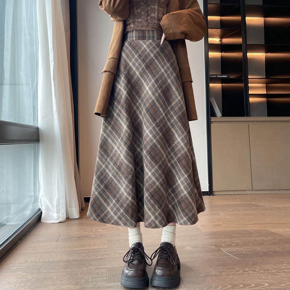 Large yard skirt woolen long skirt for women