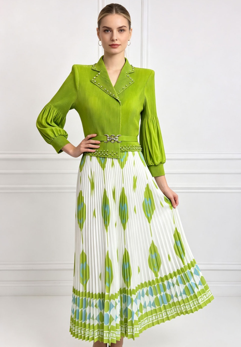 Printing long sleeve business suit loose dress - Image 4
