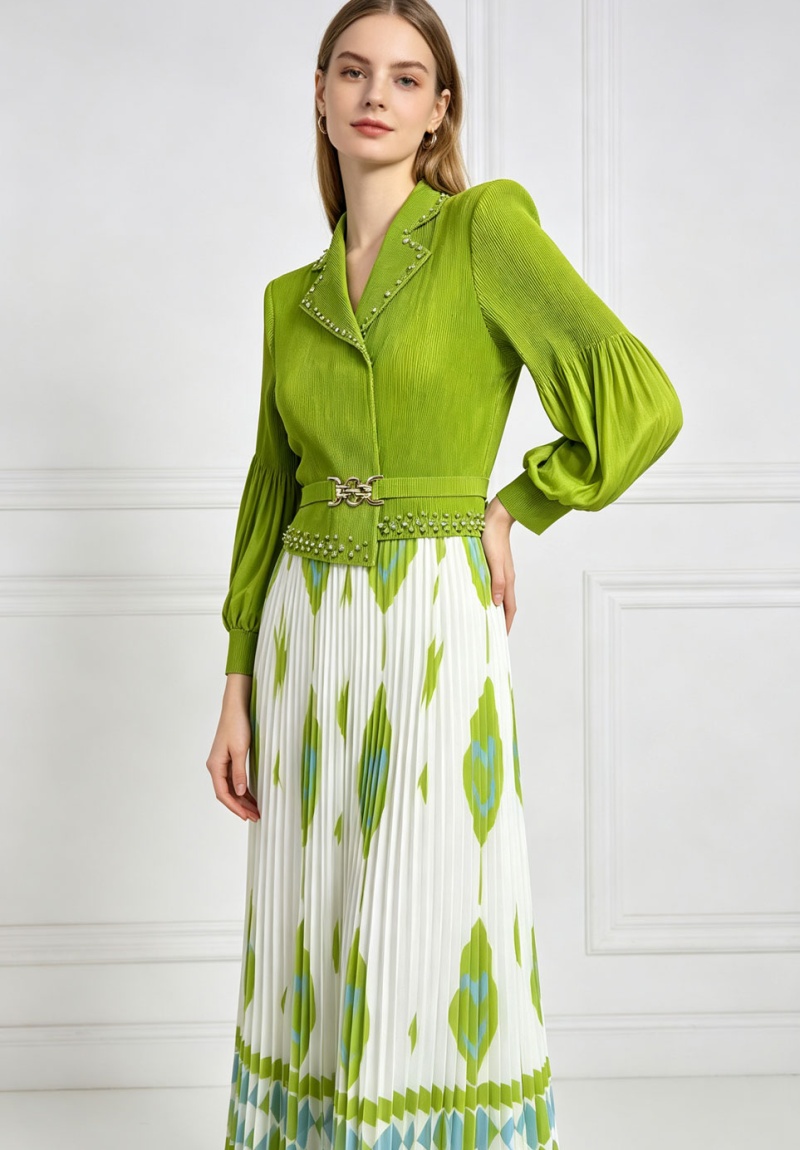 Printing long sleeve business suit loose dress - Image 6