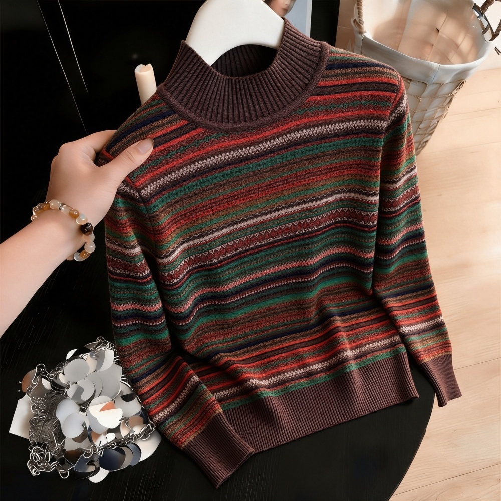 Half high collar bottoming shirt sweater for women - Image 2