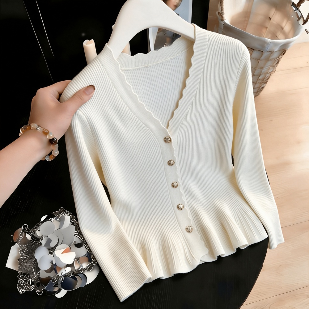 V-neck bottoming shirt autumn tops for women - Image 2