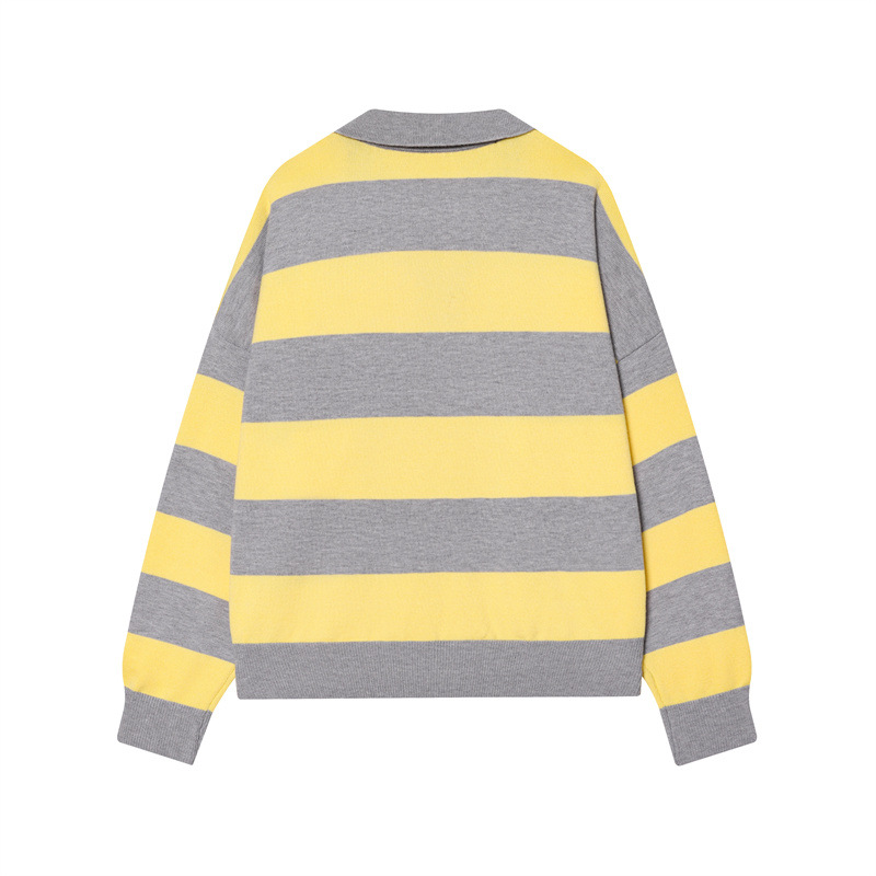 Temperament stripe shirts European style fashion sweater - Image 3
