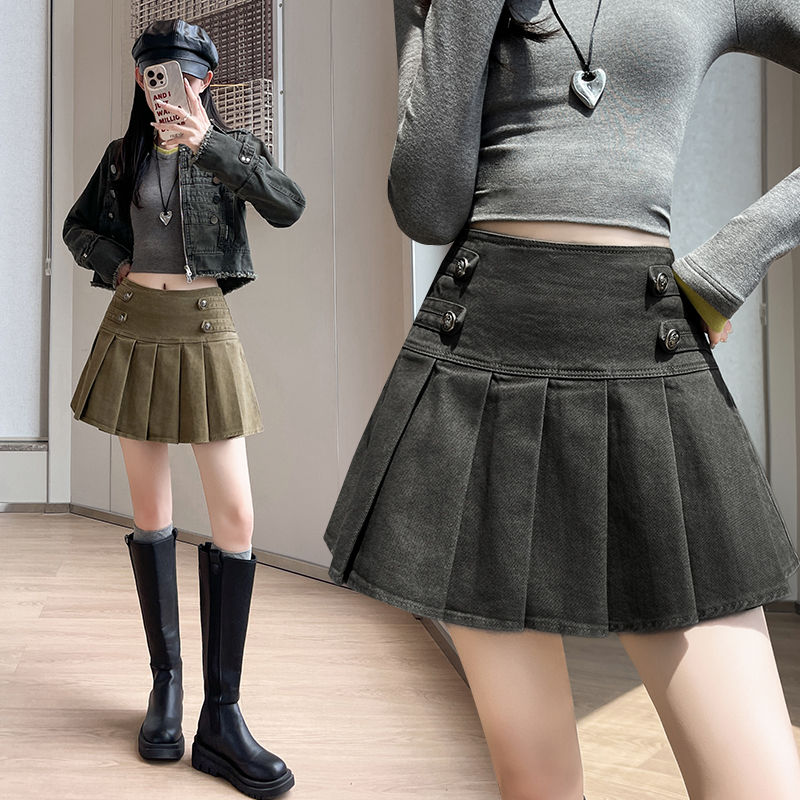Washed show young skirt A-line denim short skirt - Image 2