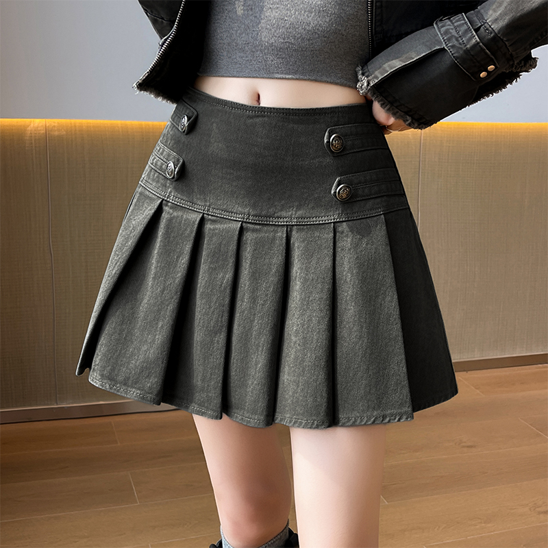 Washed show young skirt A-line denim short skirt - Image 6