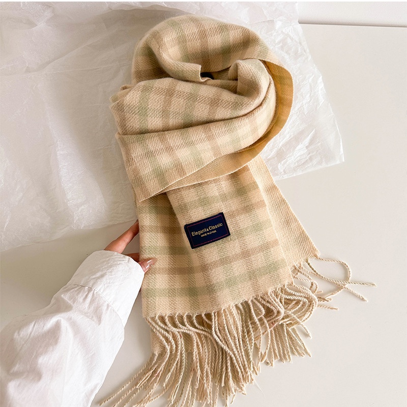 All-match couples British style shawl retro tassels scarves - Image 5
