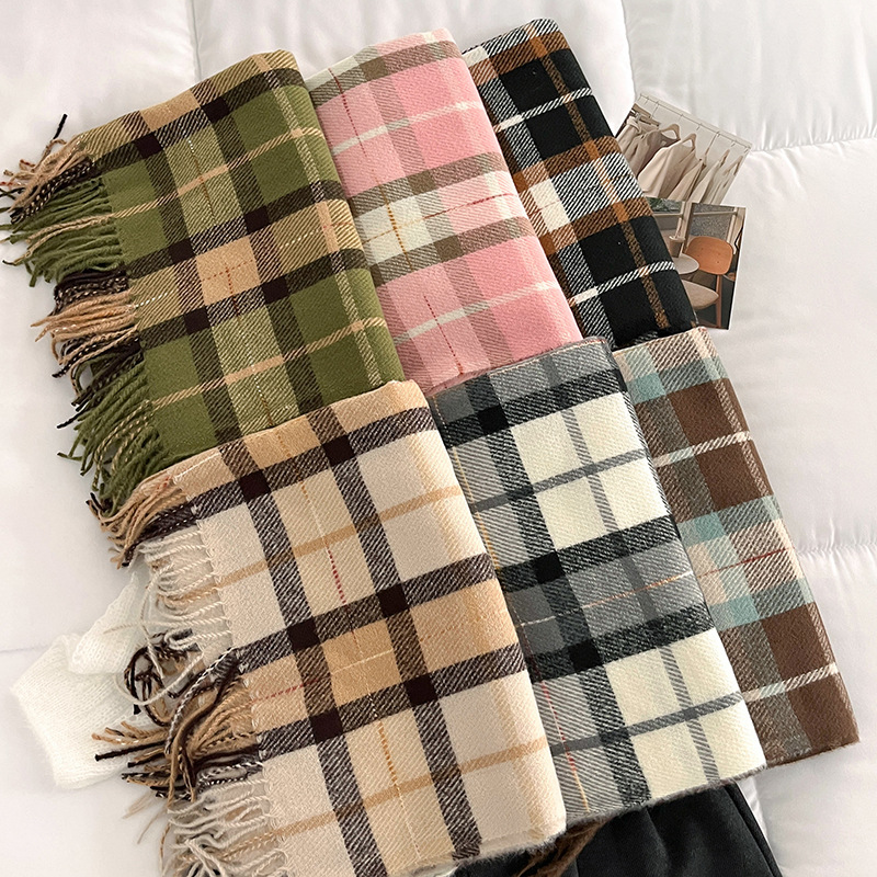 Girl imitation of cashmere shawl retro college style scarves
