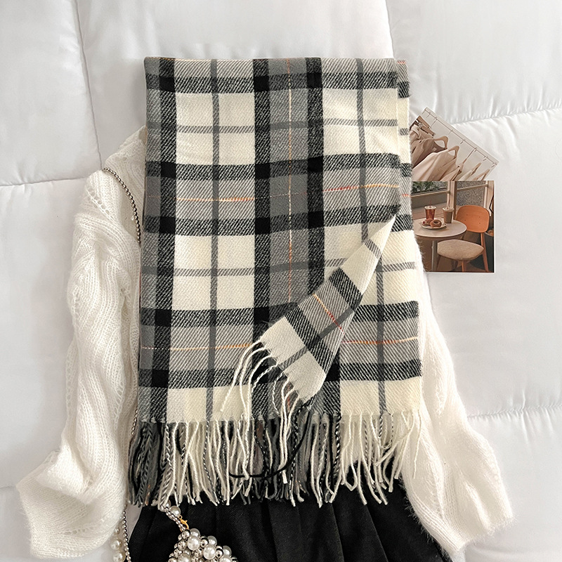 Girl imitation of cashmere shawl retro college style scarves - Image 6