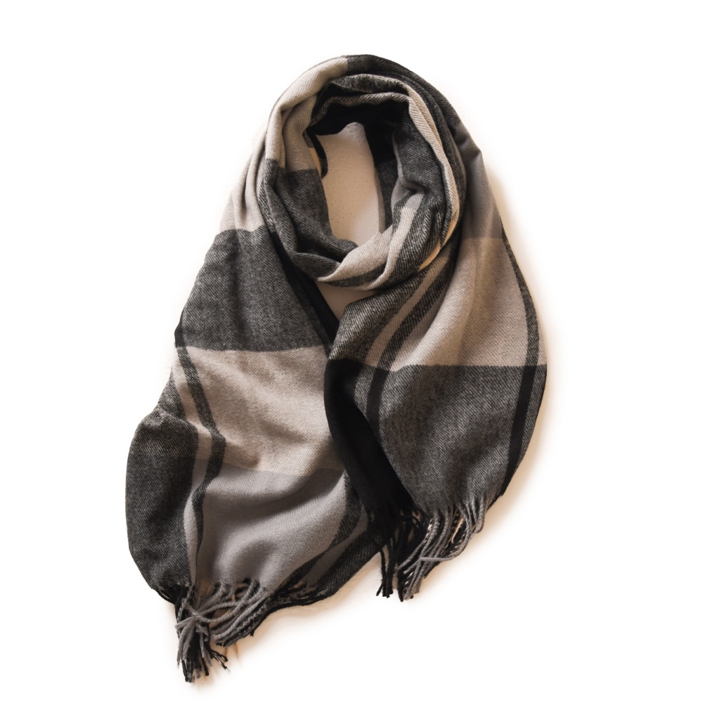 Scarf plaid shawl winter tassels scarves