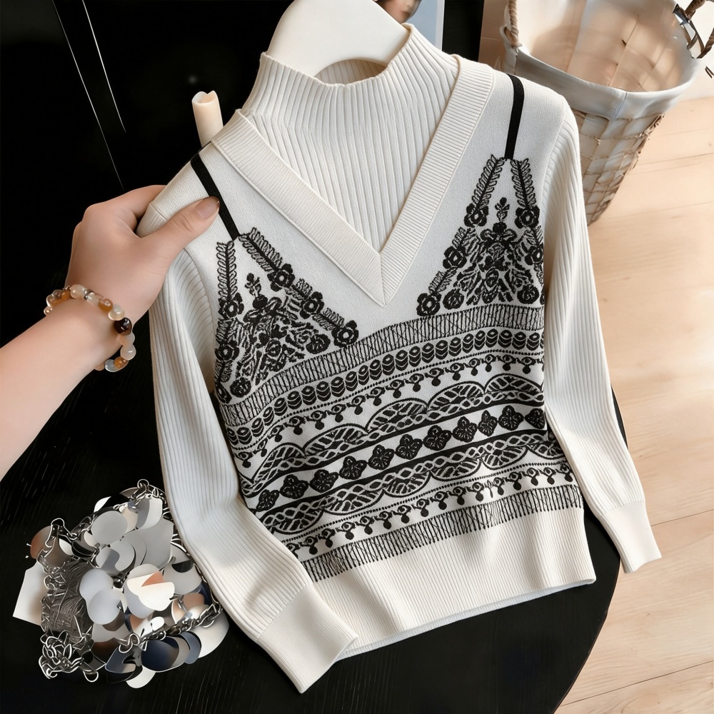 Half high collar bottoming shirt sweater for women - Image 2