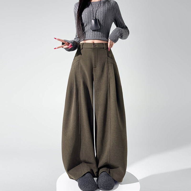 High waist all-match pants Casual wide leg pants - Image 4
