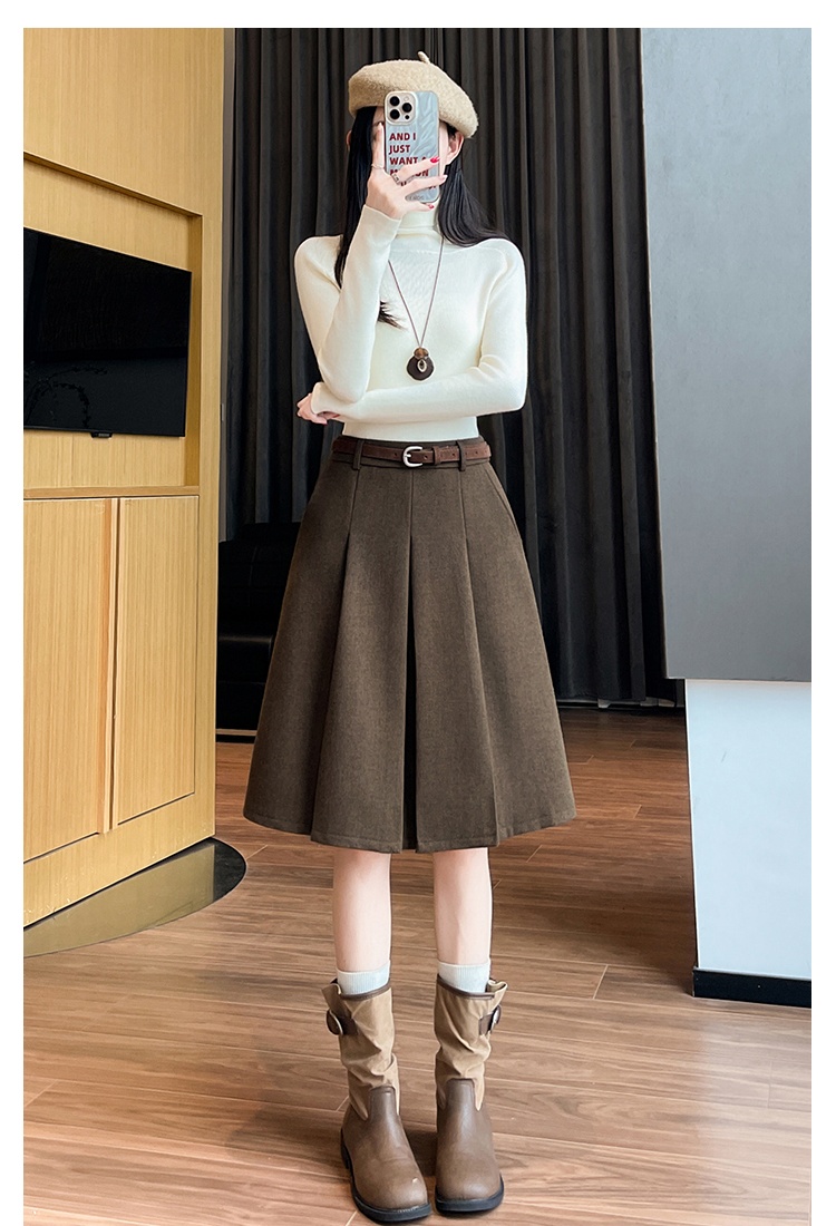 Woolen short skirt Casual skirt for women - Image 5