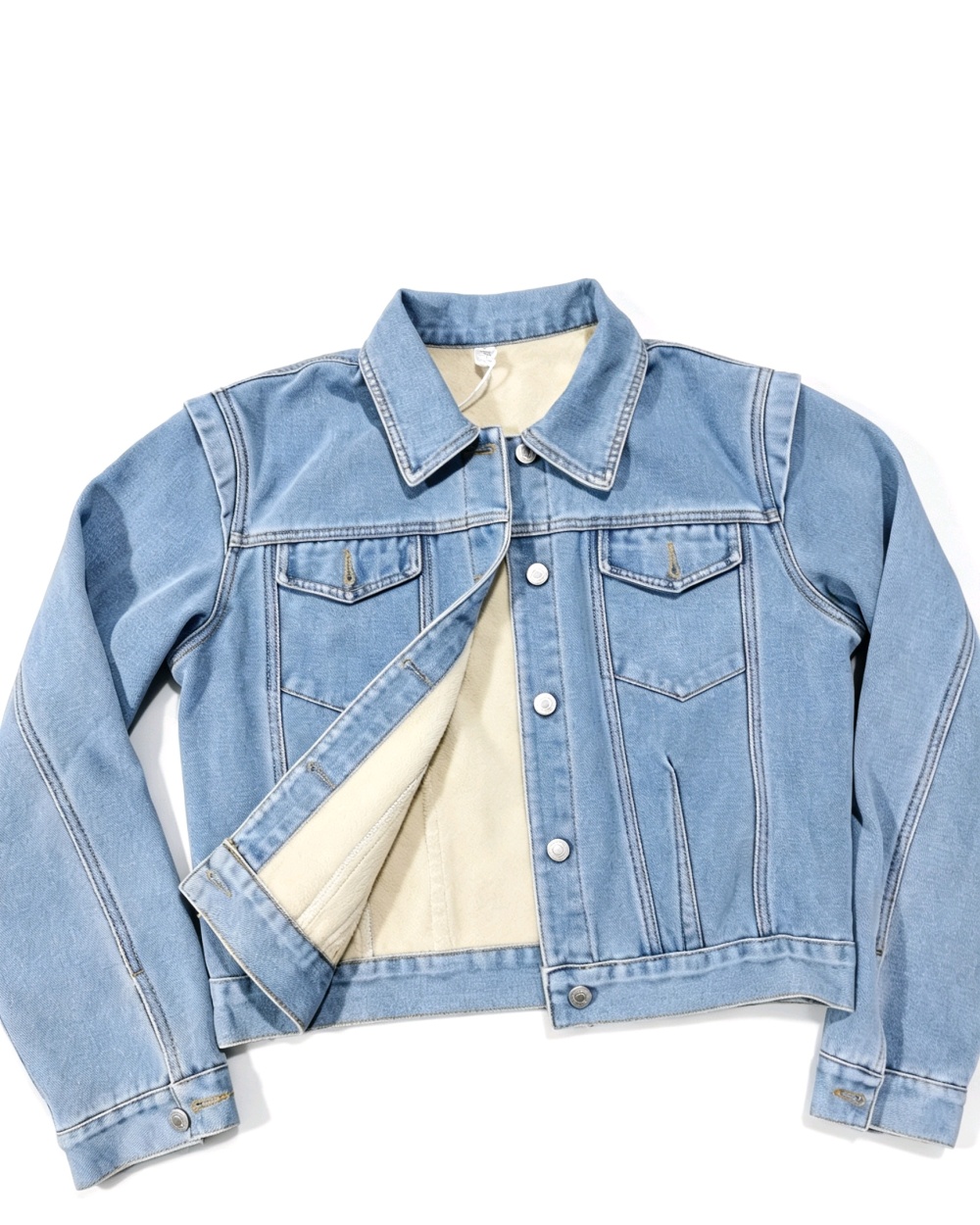 Denim retro plus velvet coat - Image 2