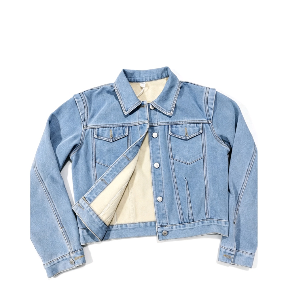 Denim retro plus velvet coat - Image 3