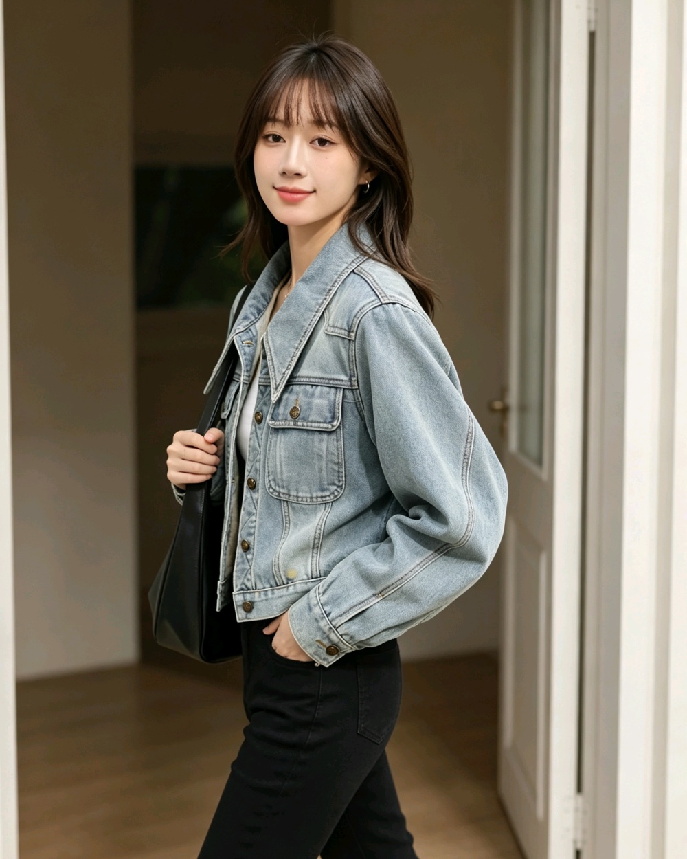 Plus velvet simple coat Korean style tops for women - Image 5